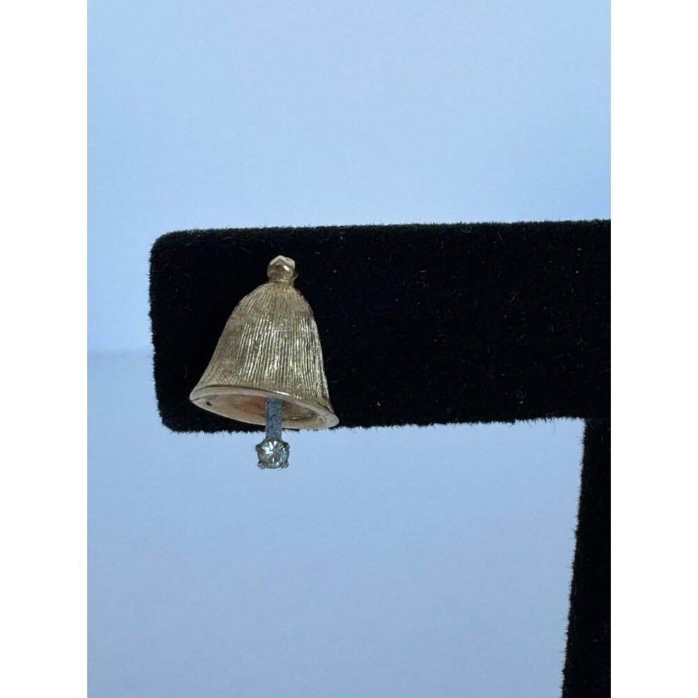 Avon Delicate Bells Earrings Christmas Holidays Gold-Tone Vintage 1978 Small 70s - Picture 3 of 9